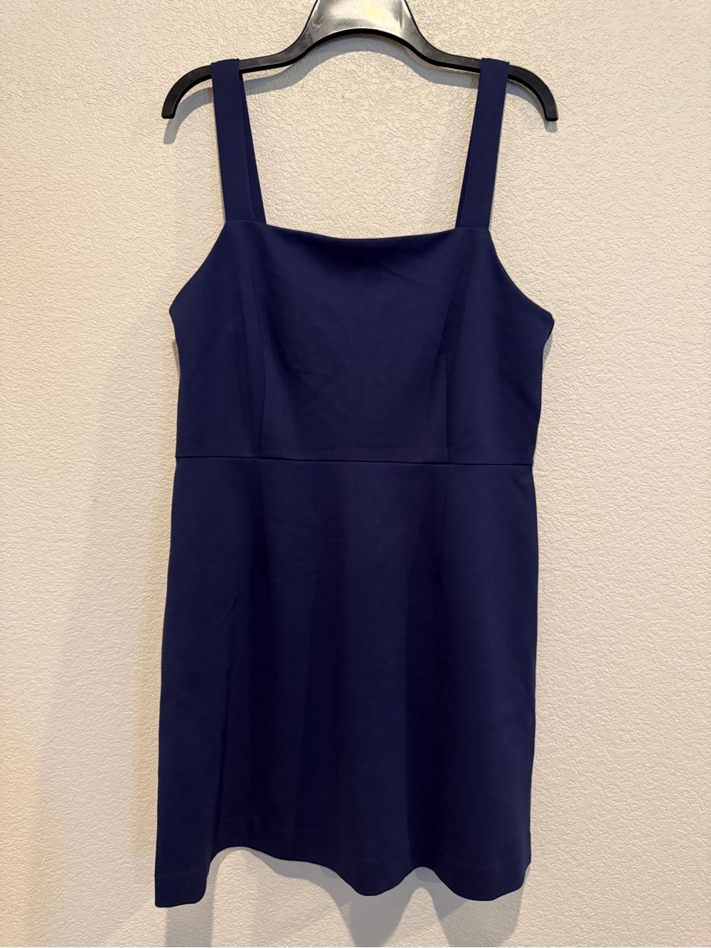 Classic Navy Square-Neck Mini Dress